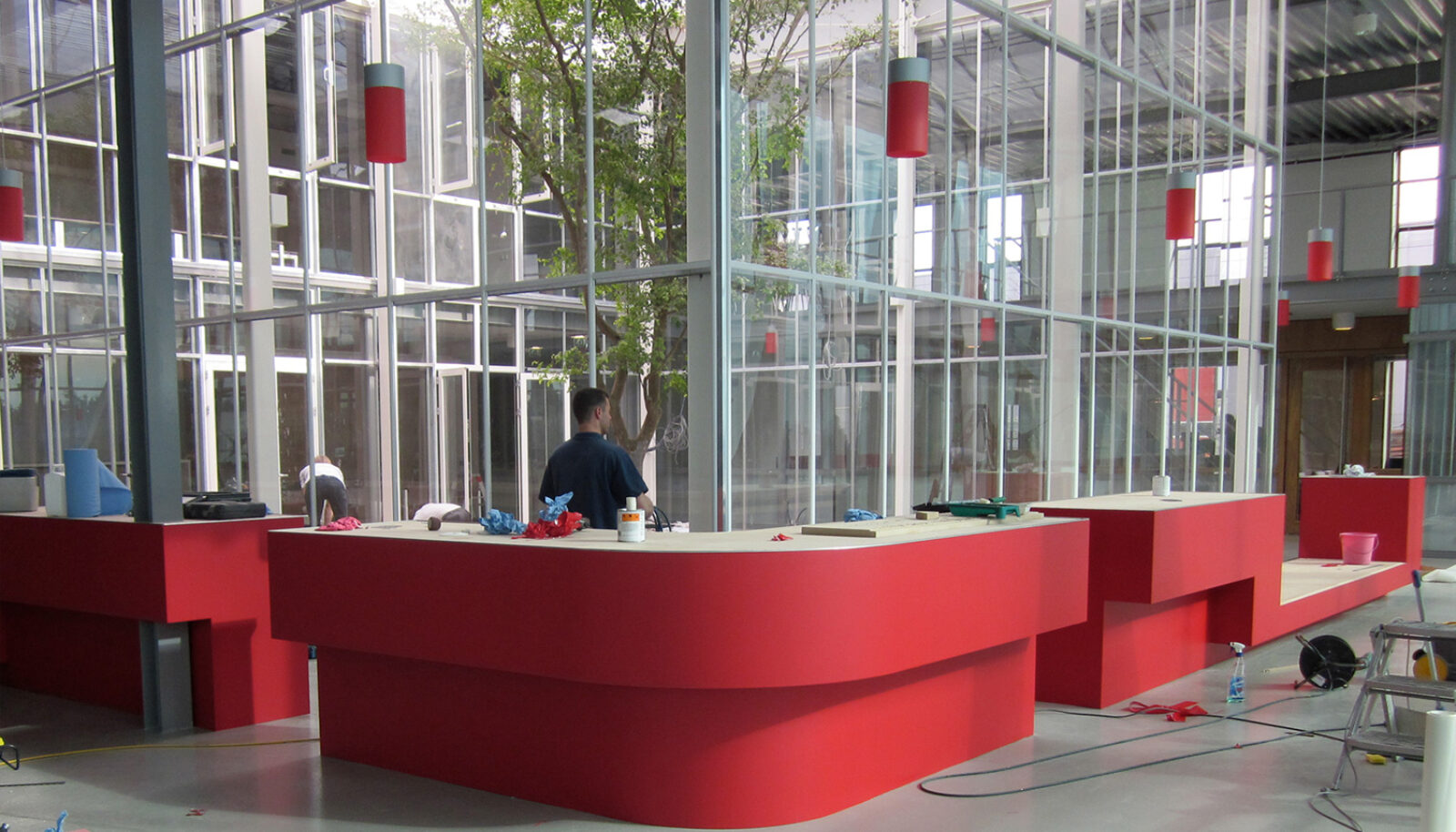 Bekleding Recepties Kantoor Rood