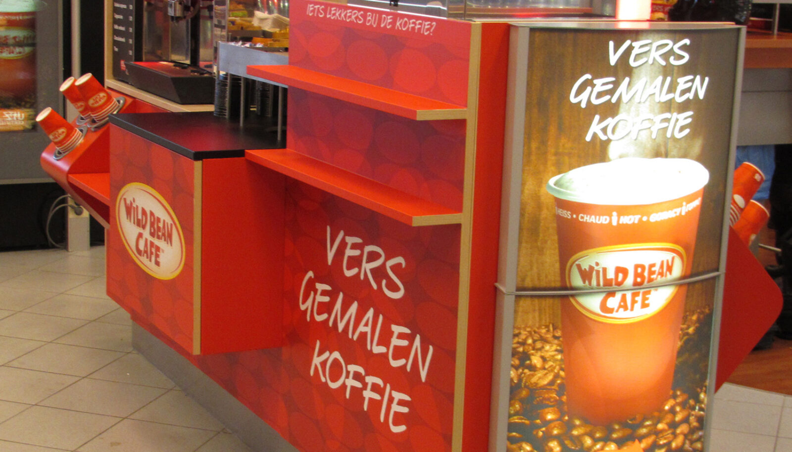 Tankstation Koffiemeubel Interieur Indoor Signing Bluesigns Hoorn Zwaag