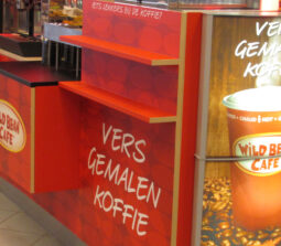 Tankstation Koffiemeubel Interieur Indoor Signing Bluesigns Hoorn Zwaag
