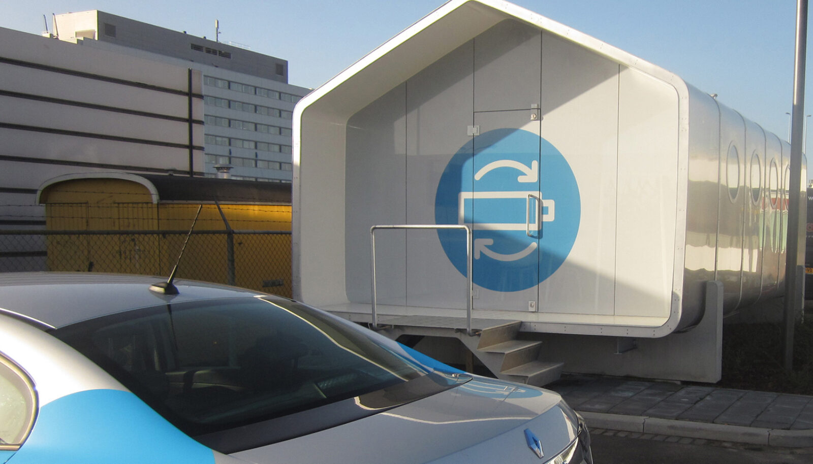 Bedrukking Voorkant Tiny House Containerwoning Hubs