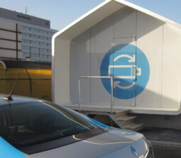 Bedrukking Voorkant Tiny House Containerwoning Hubs