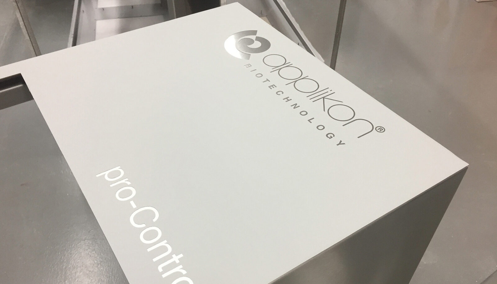 Bedrukking Logo Applikon Biotechnology Voorbeeld