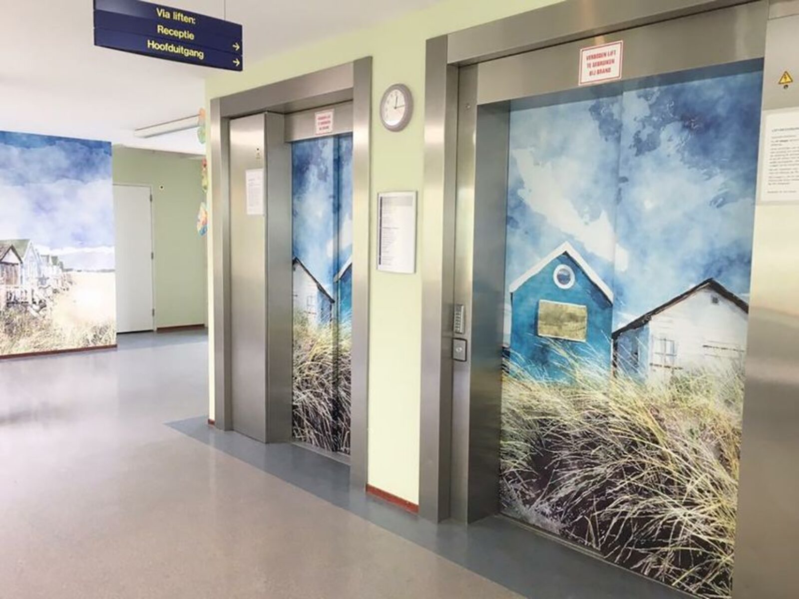 Bestickering Lift Decoratie Sticker Gebouw Bedrijf