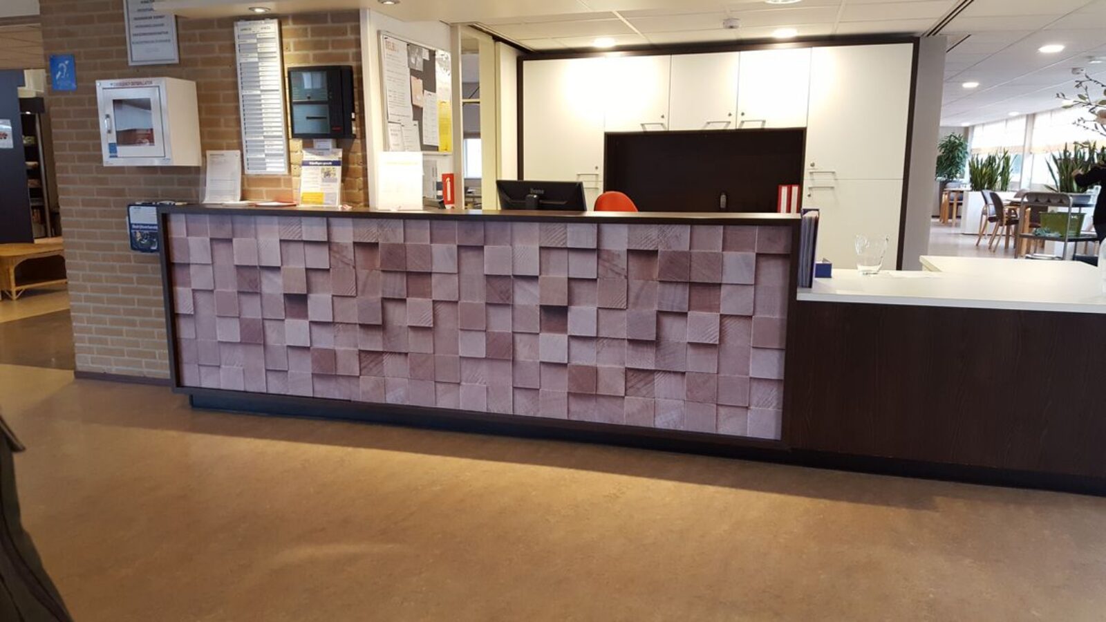 Receptie Sticker Balie Redesign Houtlook