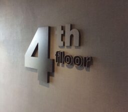 4th Floor Verdieping Signing Bordje Aan Muur