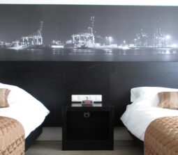 Volledige Muurbedekking Uitzicht Aan de Muur Hotelkamer Slaapkamer