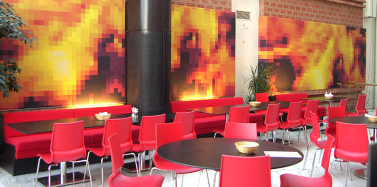 Volledige Muurbedekking Pixels Aan de Muur Eetzaal Dinningroom