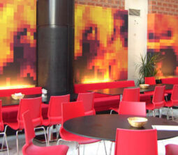 Volledige Muurbedekking Pixels Aan de Muur Eetzaal Dinningroom
