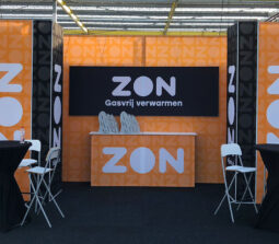 Zon Gas Vrij Opwarmen Banners Voor Presentatie Beurzen Congressen
