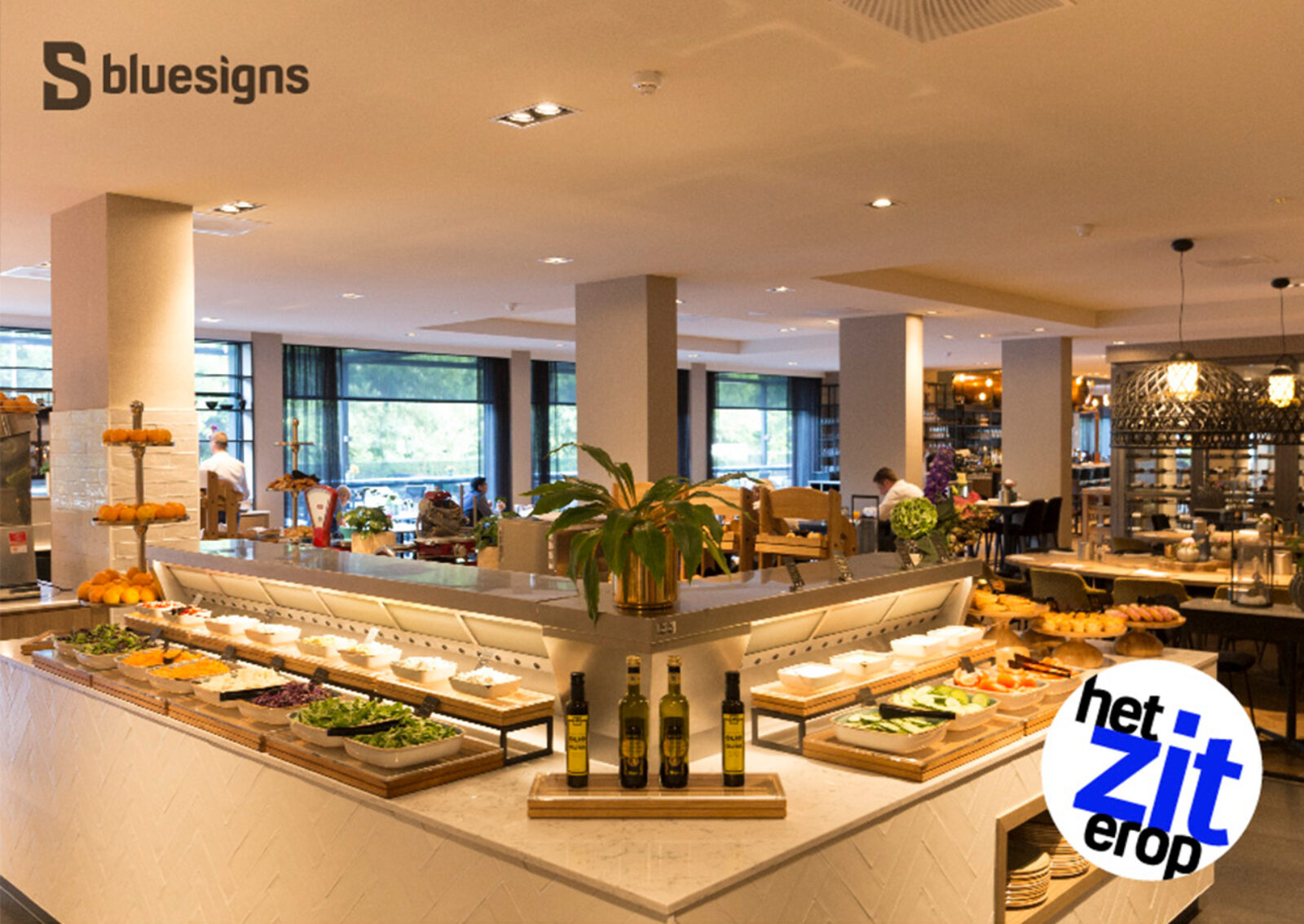 Buffet Decoratie Hotel Blue Signs