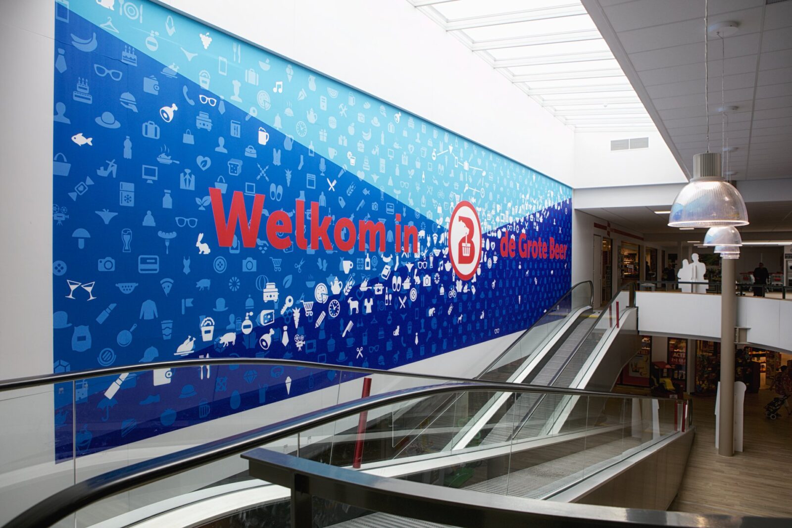 Winkelcentrum De Grote Beer Groot Reclamebord
